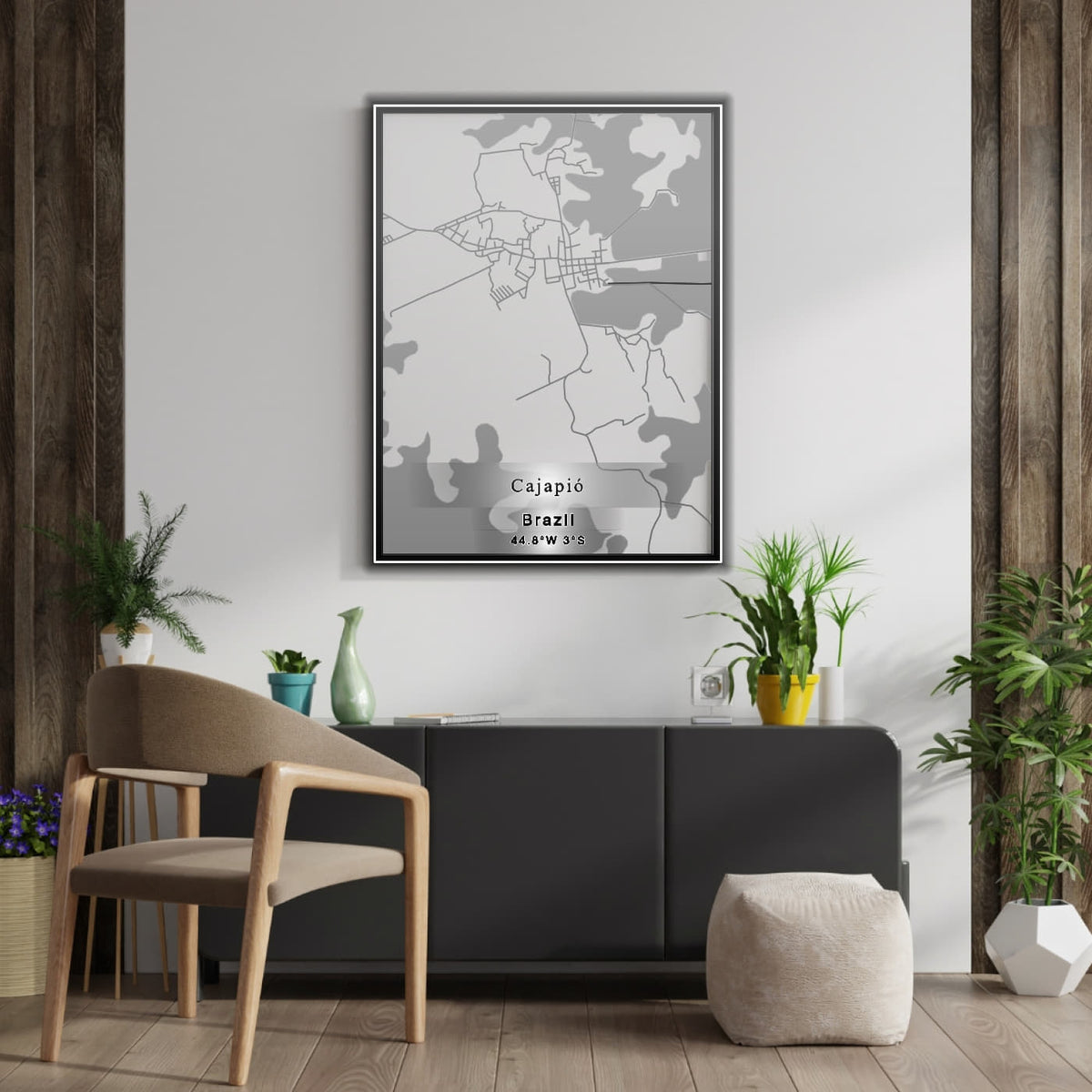 ROAD MAP OF CAJAPIO, BRAZIL BY MAPBAKES