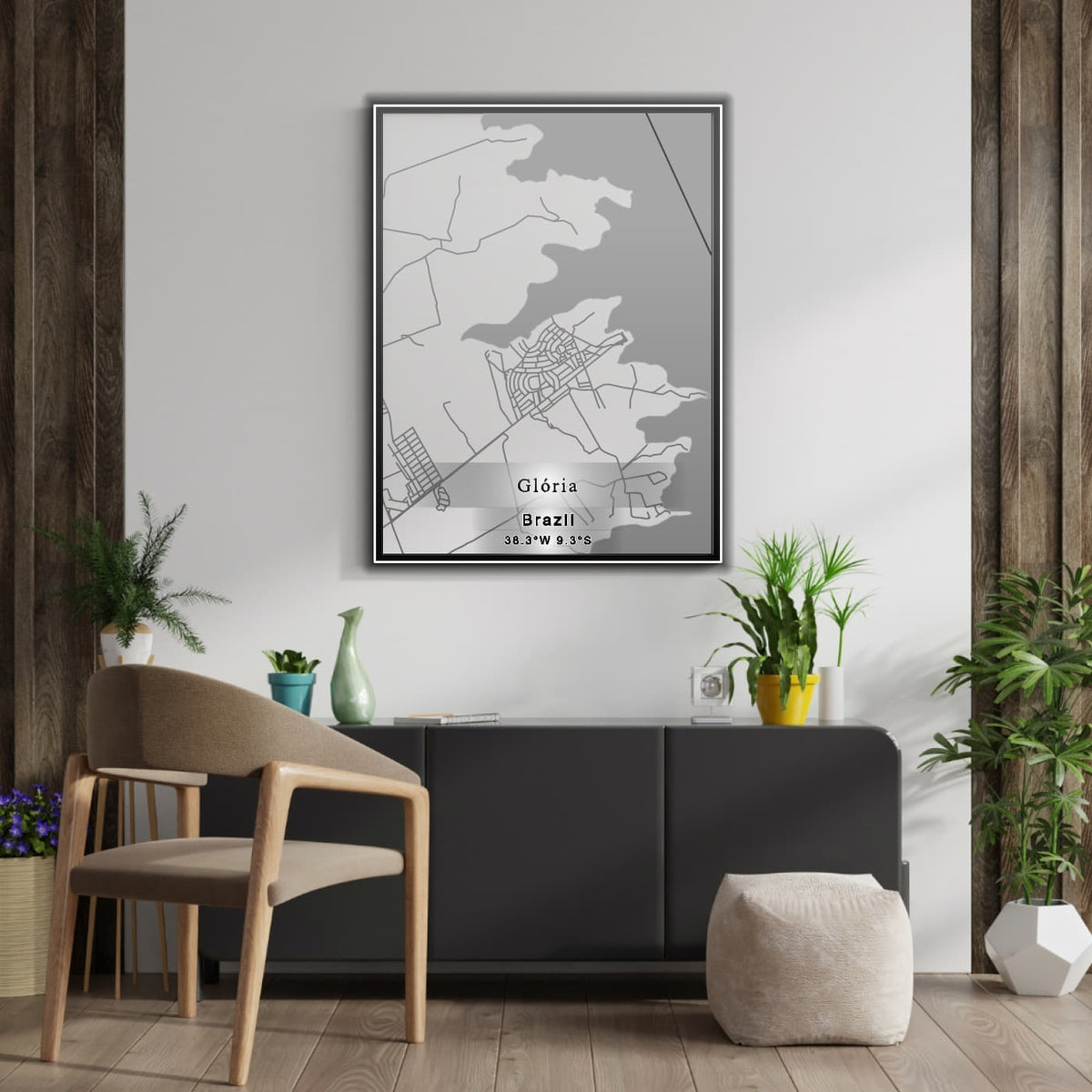 ROAD MAP OF GLORIA, BRAZIL BY MAPBAKES