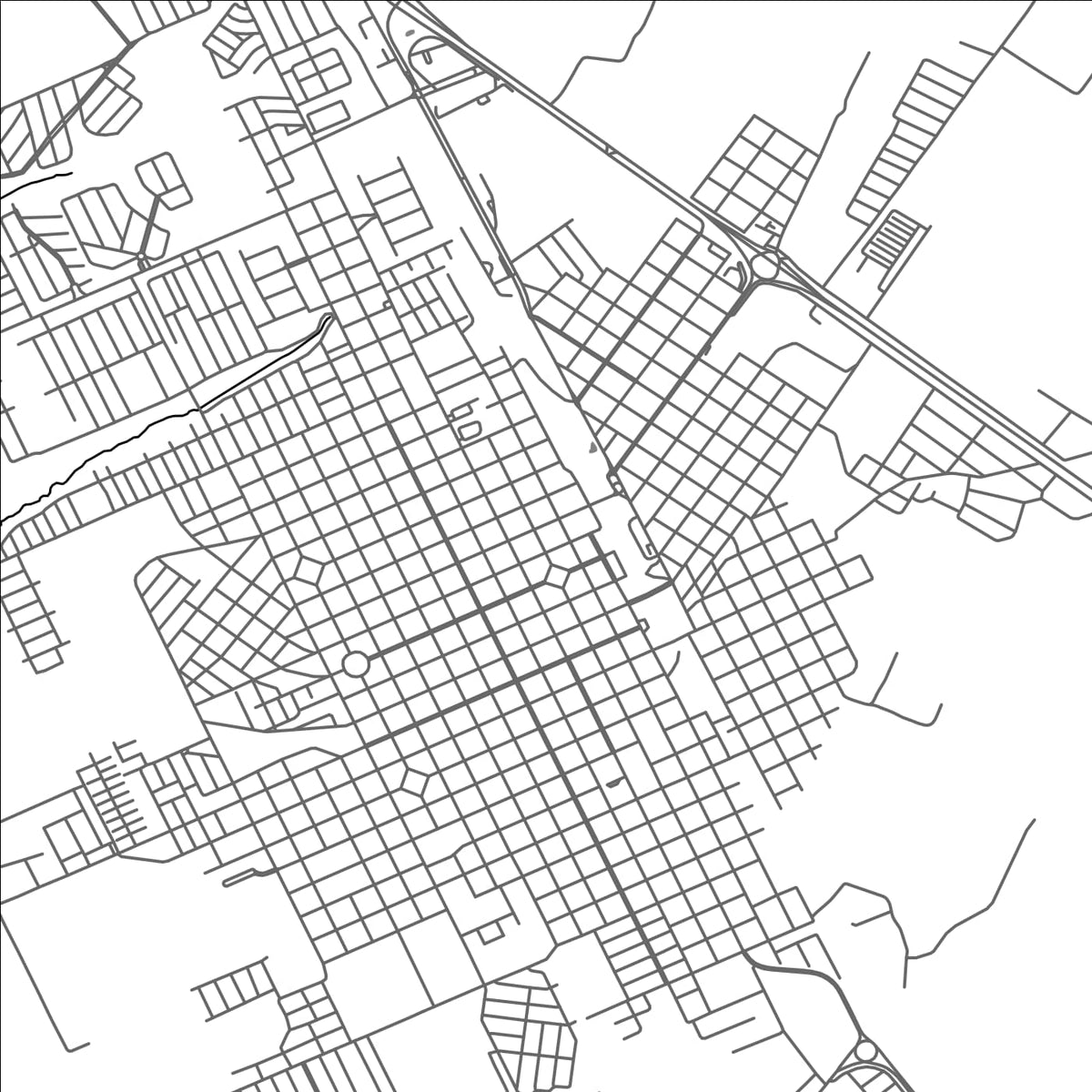 ROAD MAP OF ADAMANTINA, BRAZIL BY MAPBAKES