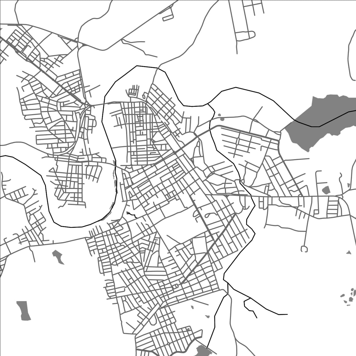 ROAD MAP OF AFOGADOS DA INGAZEIRA, BRAZIL BY MAPBAKES