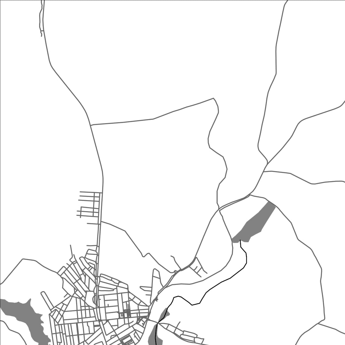ROAD MAP OF AFRANIO, BRAZIL BY MAPBAKES