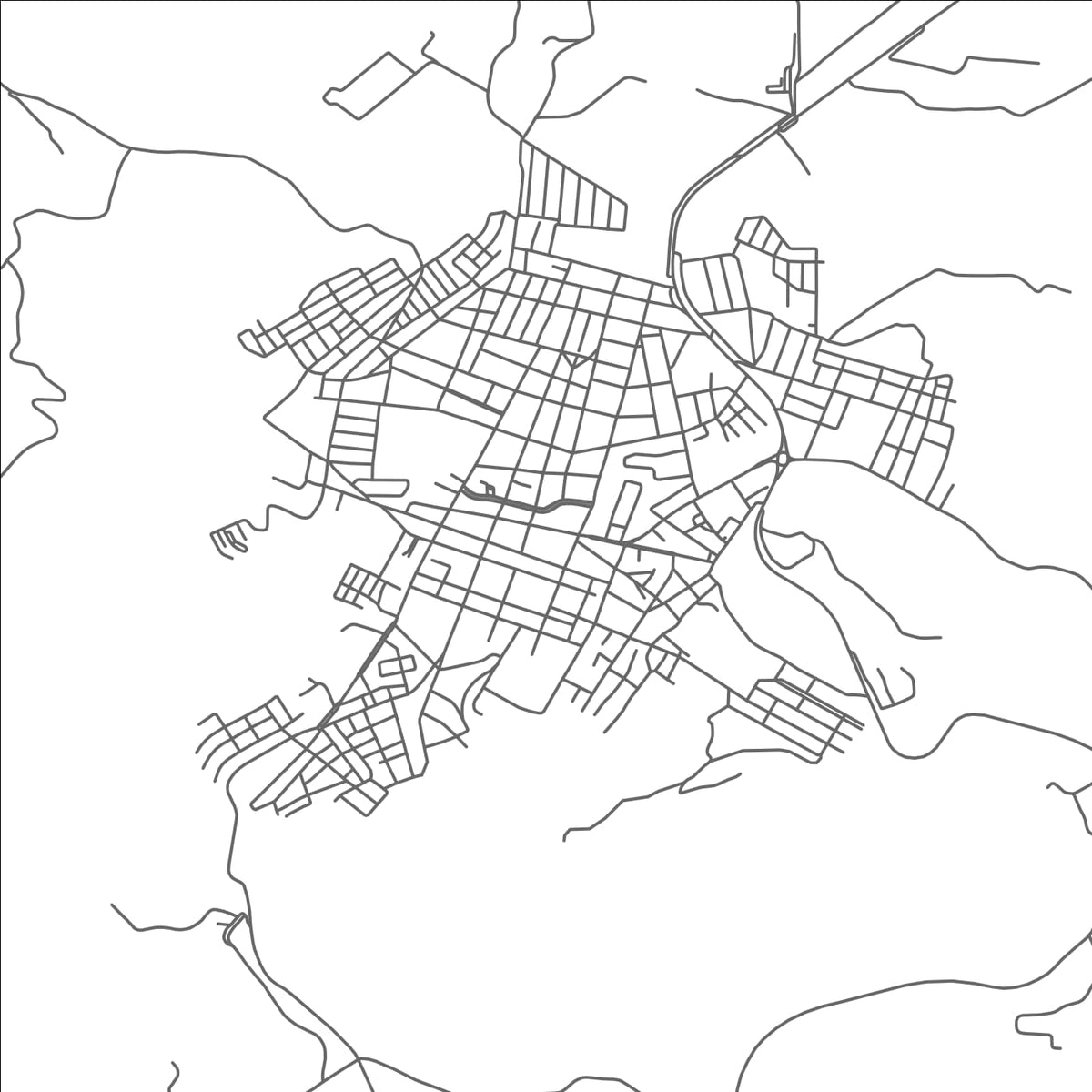 ROAD MAP OF ALPINOPOLIS, BRAZIL BY MAPBAKES