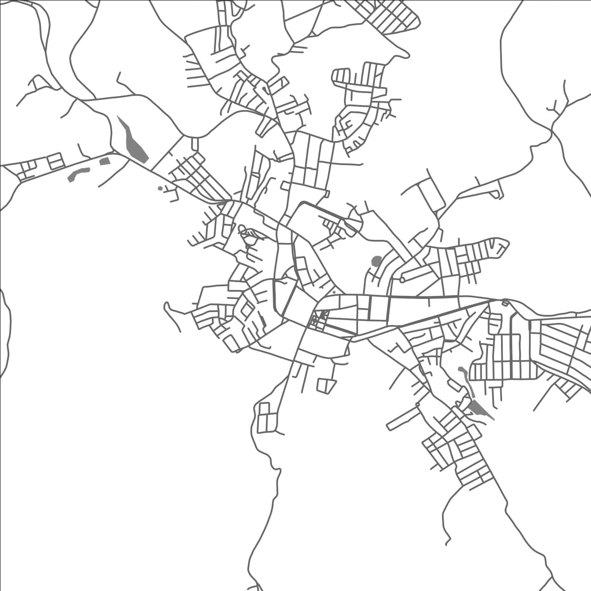 ROAD MAP OF AMARGOSA, BRAZIL BY MAPBAKES