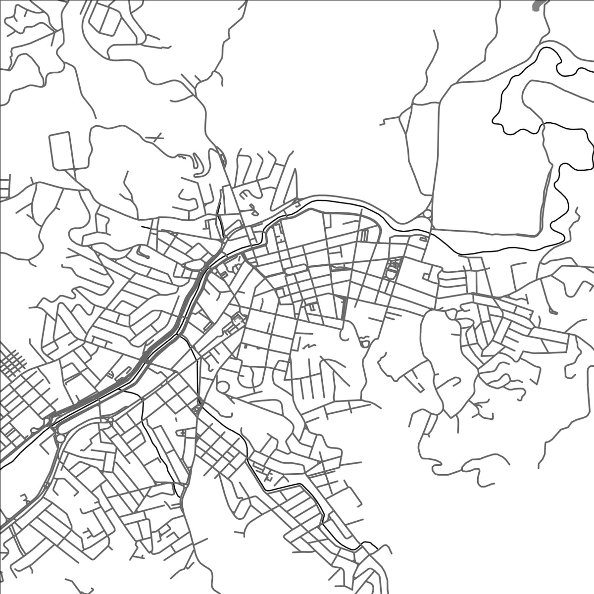 ROAD MAP OF AMPARO, BRAZIL BY MAPBAKES