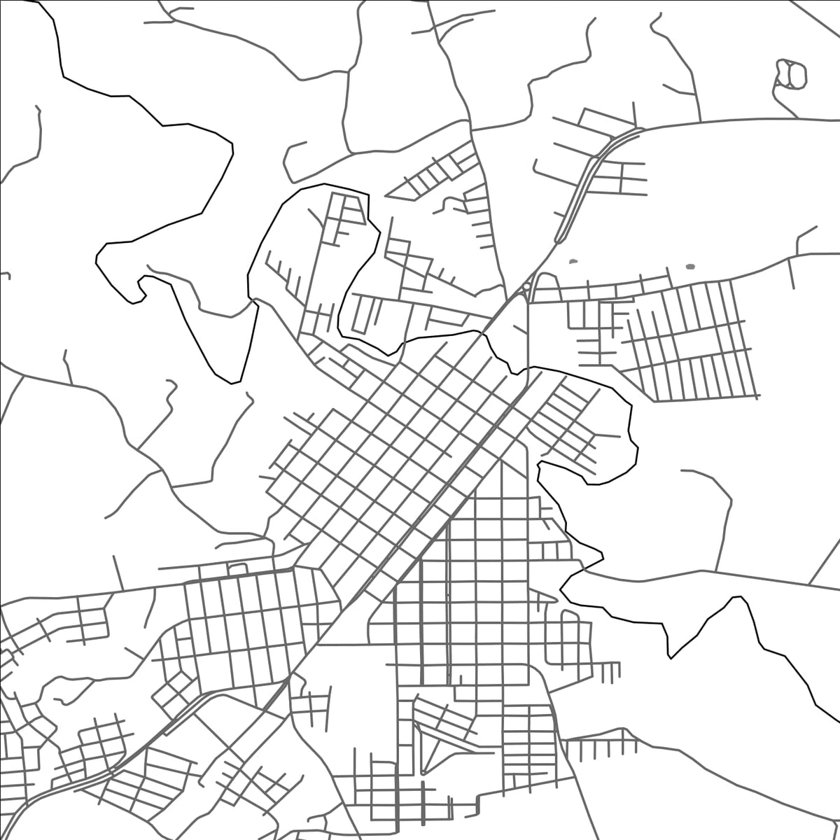 ROAD MAP OF AMPERE, BRAZIL BY MAPBAKES