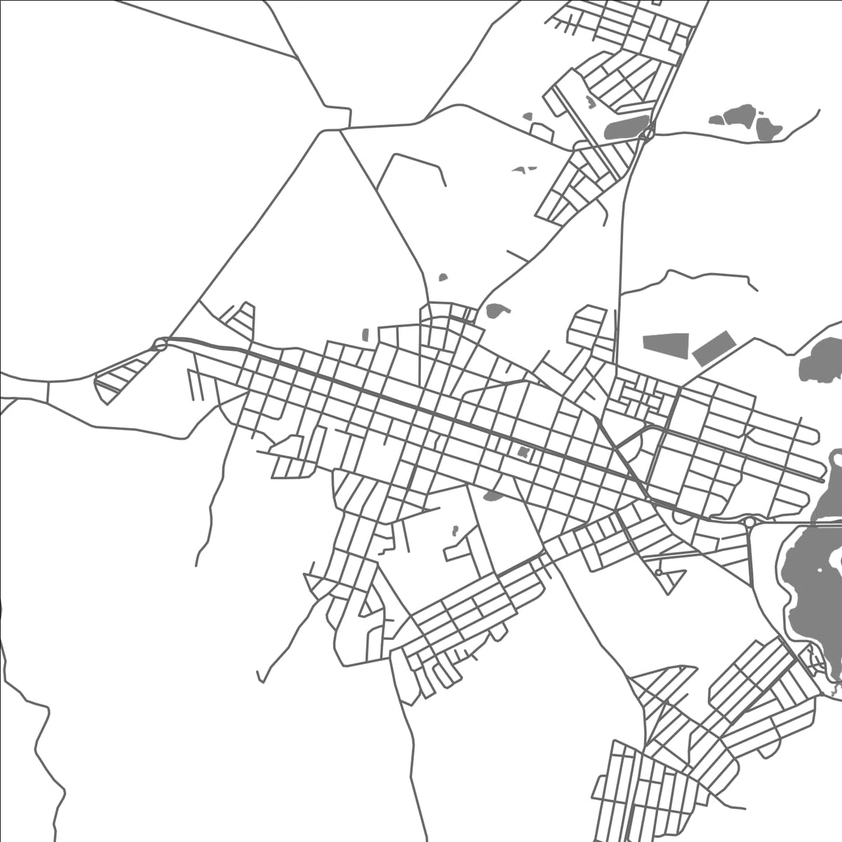 ROAD MAP OF ANICUNS, BRAZIL BY MAPBAKES