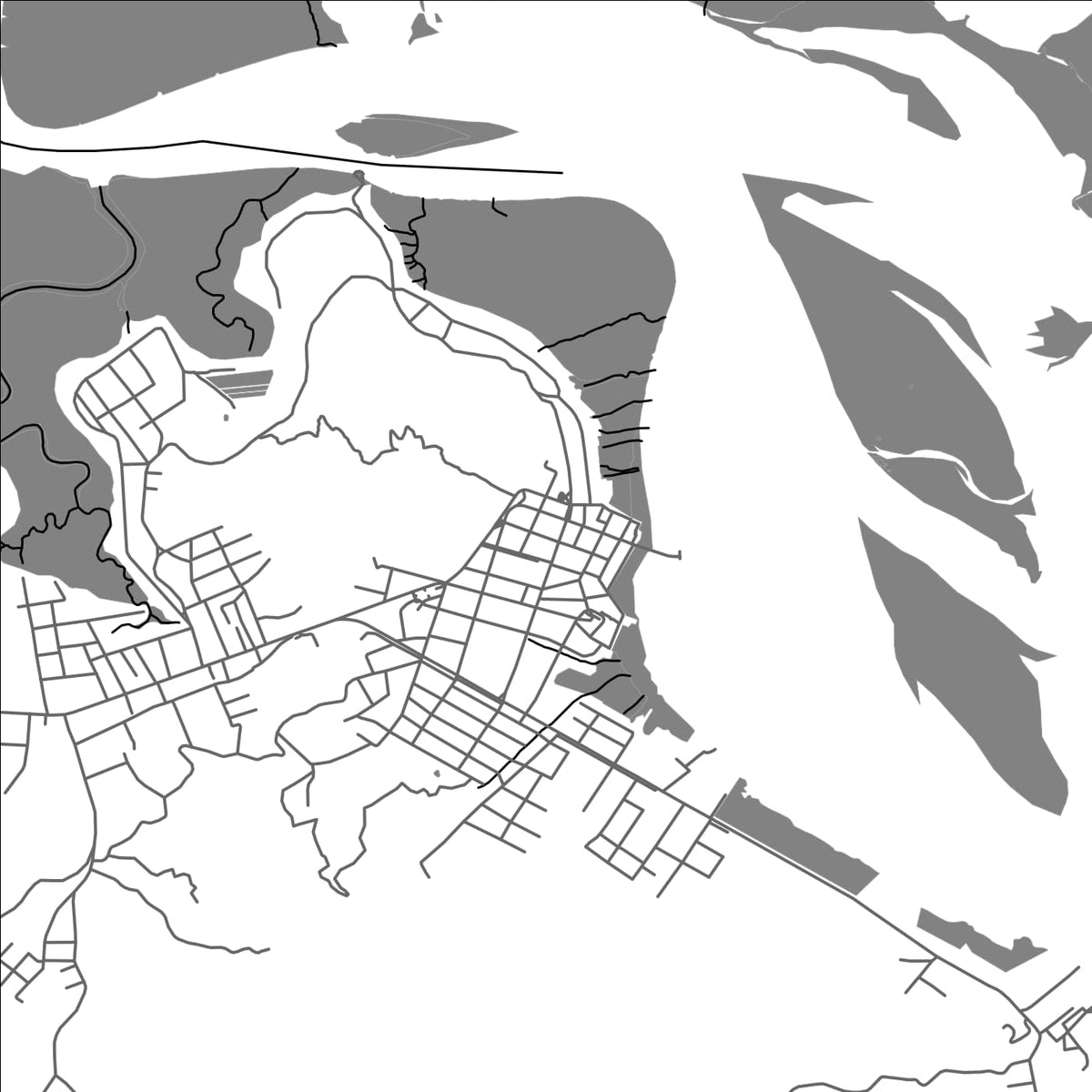 ROAD MAP OF ANTONINA, BRAZIL BY MAPBAKES