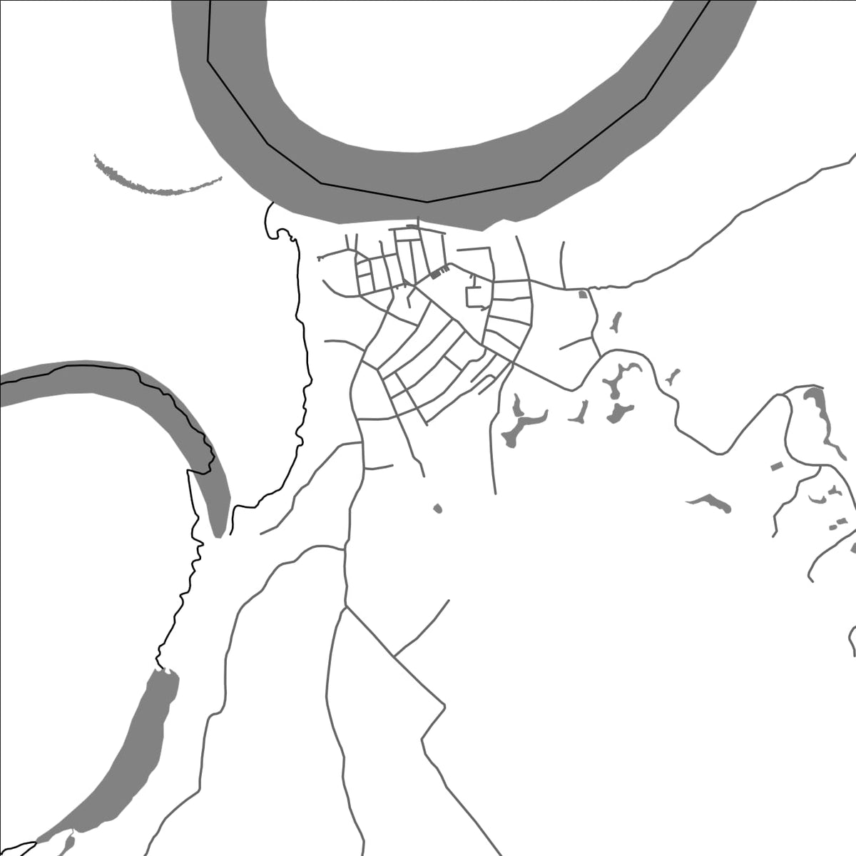 ROAD MAP OF ATALAIA DO NORTE, BRAZIL BY MAPBAKES