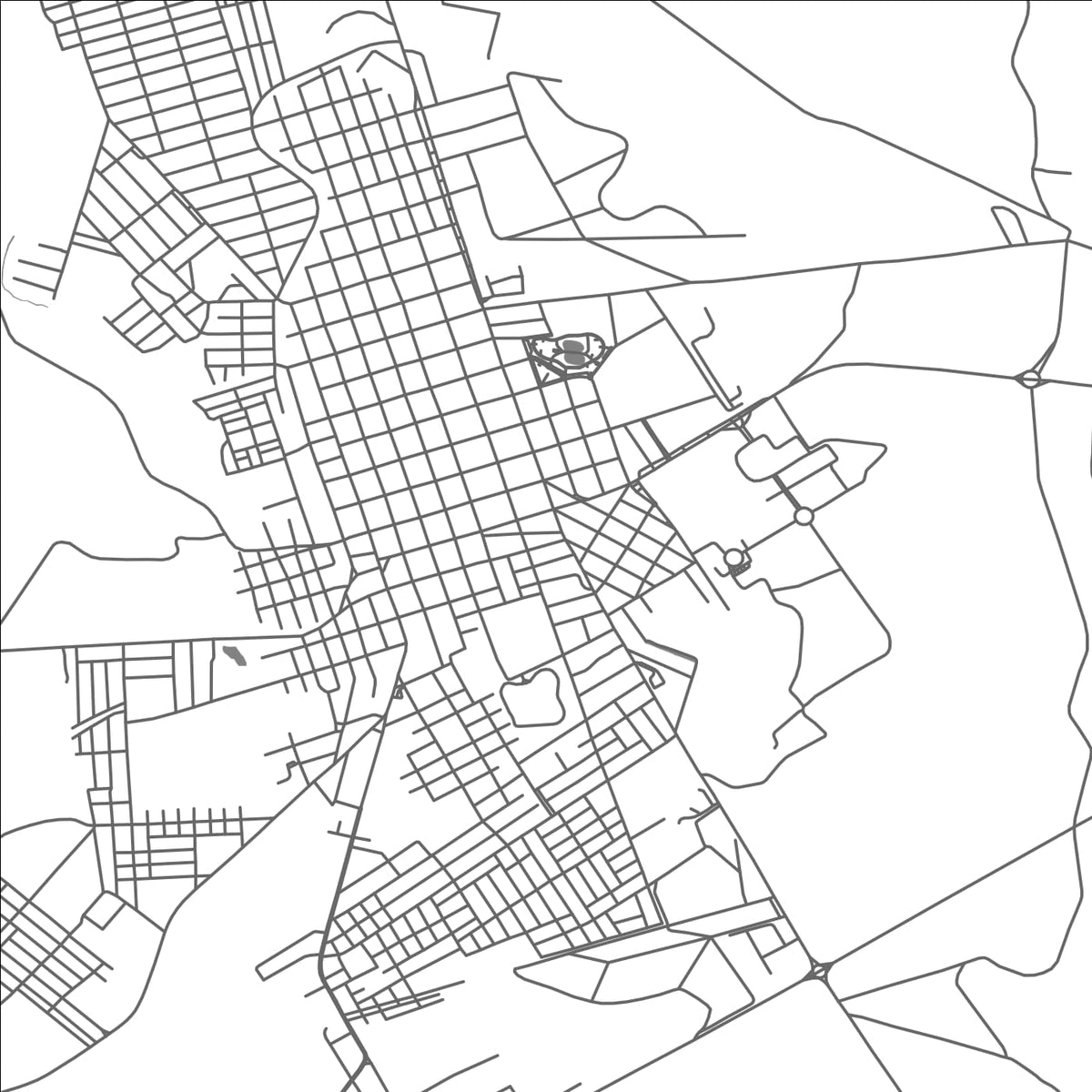 ROAD MAP OF BANDEIRANTES, BRAZIL BY MAPBAKES