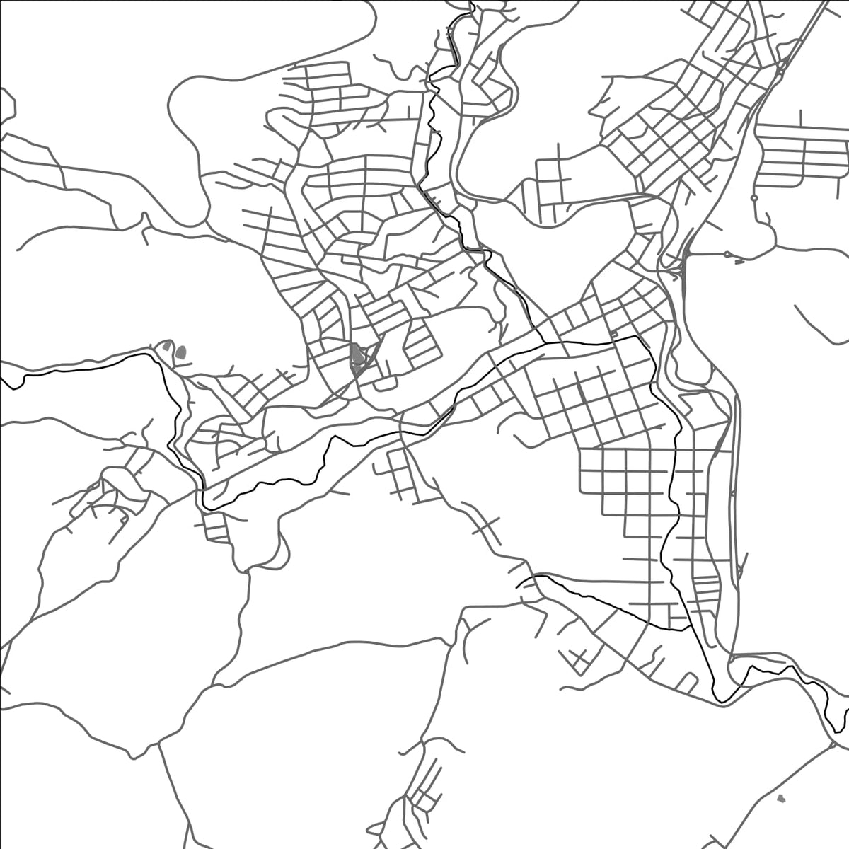 ROAD MAP OF BARAO DE COCAIS, BRAZIL BY MAPBAKES