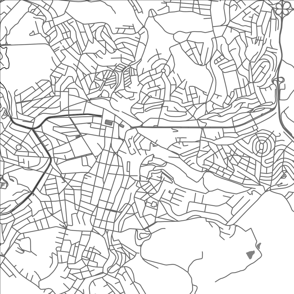 ROAD MAP OF BARBACENA, BRAZIL BY MAPBAKES