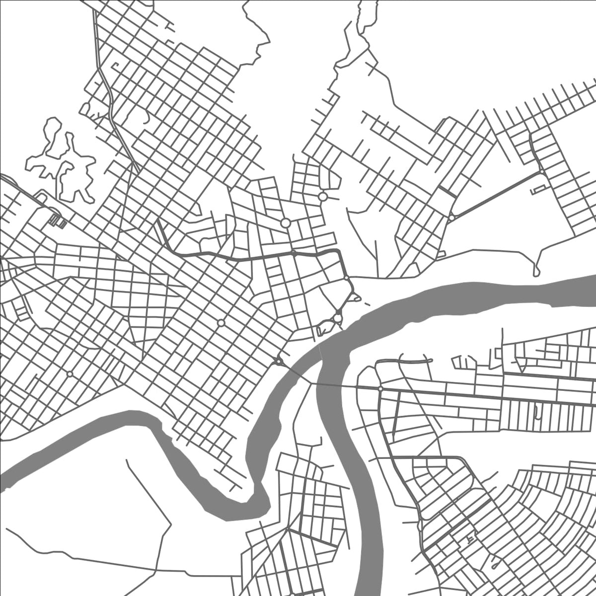 ROAD MAP OF BARRA DO GARCAS, BRAZIL BY MAPBAKES
