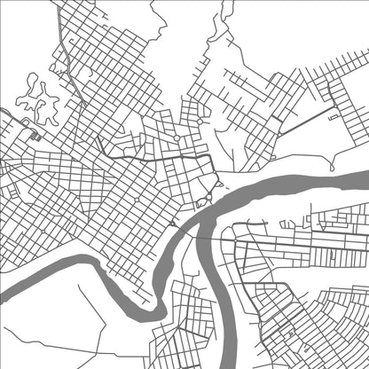ROAD MAP OF BARRA DO GARCAS, BRAZIL BY MAPBAKES