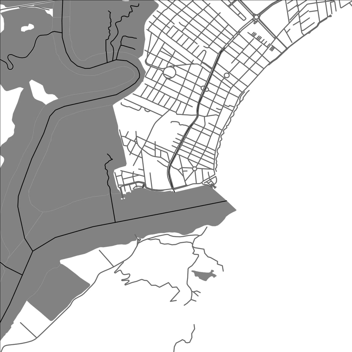 ROAD MAP OF BERTIOGA, BRAZIL BY MAPBAKES