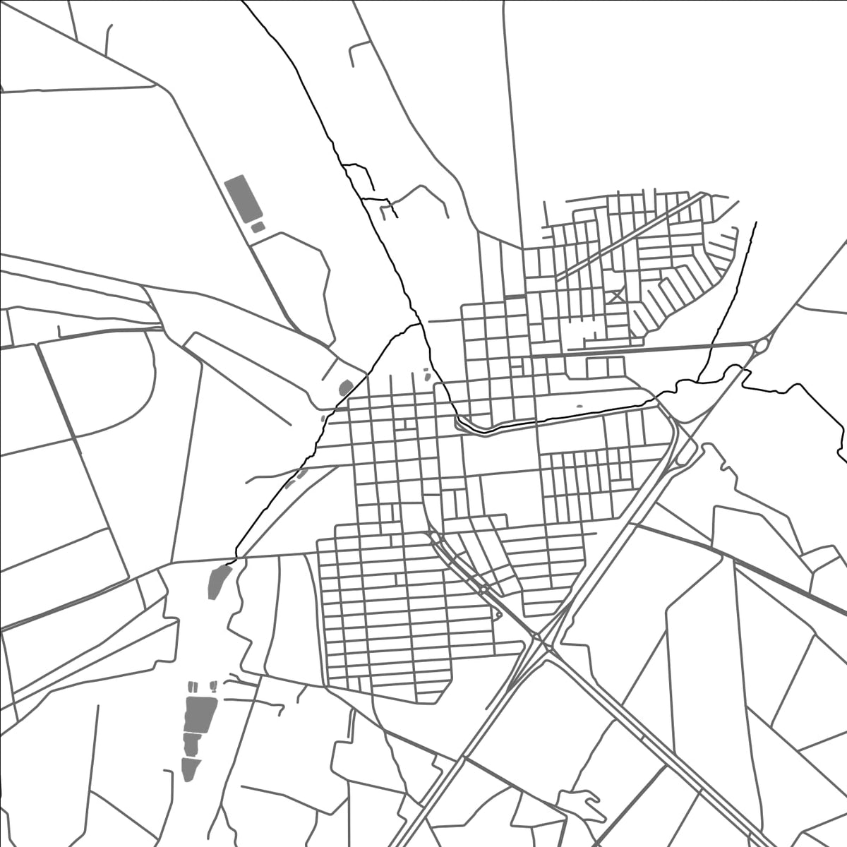 ROAD MAP OF BOA ESPERANCA DO SUL, BRAZIL BY MAPBAKES