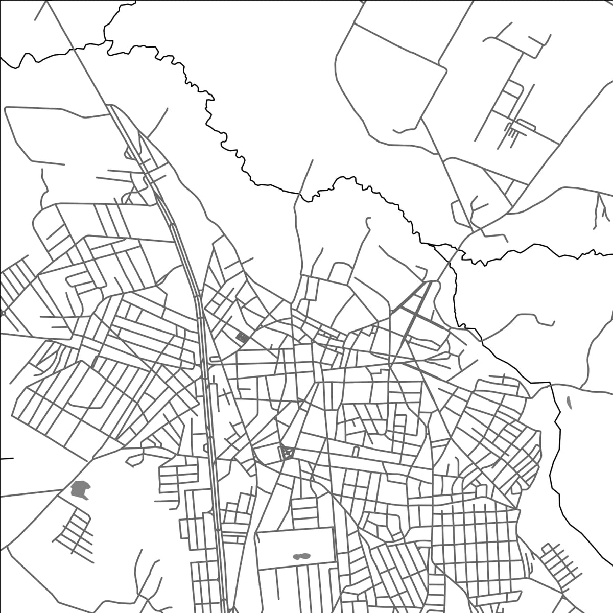 ROAD MAP OF BOCAIUVA, BRAZIL BY MAPBAKES