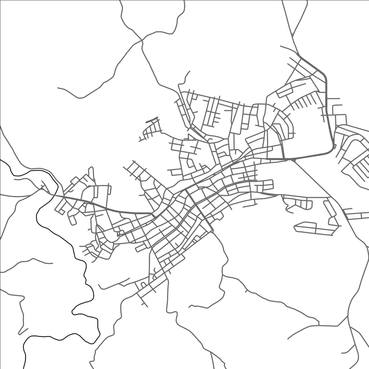 ROAD MAP OF BOM SUCESSO, BRAZIL BY MAPBAKES