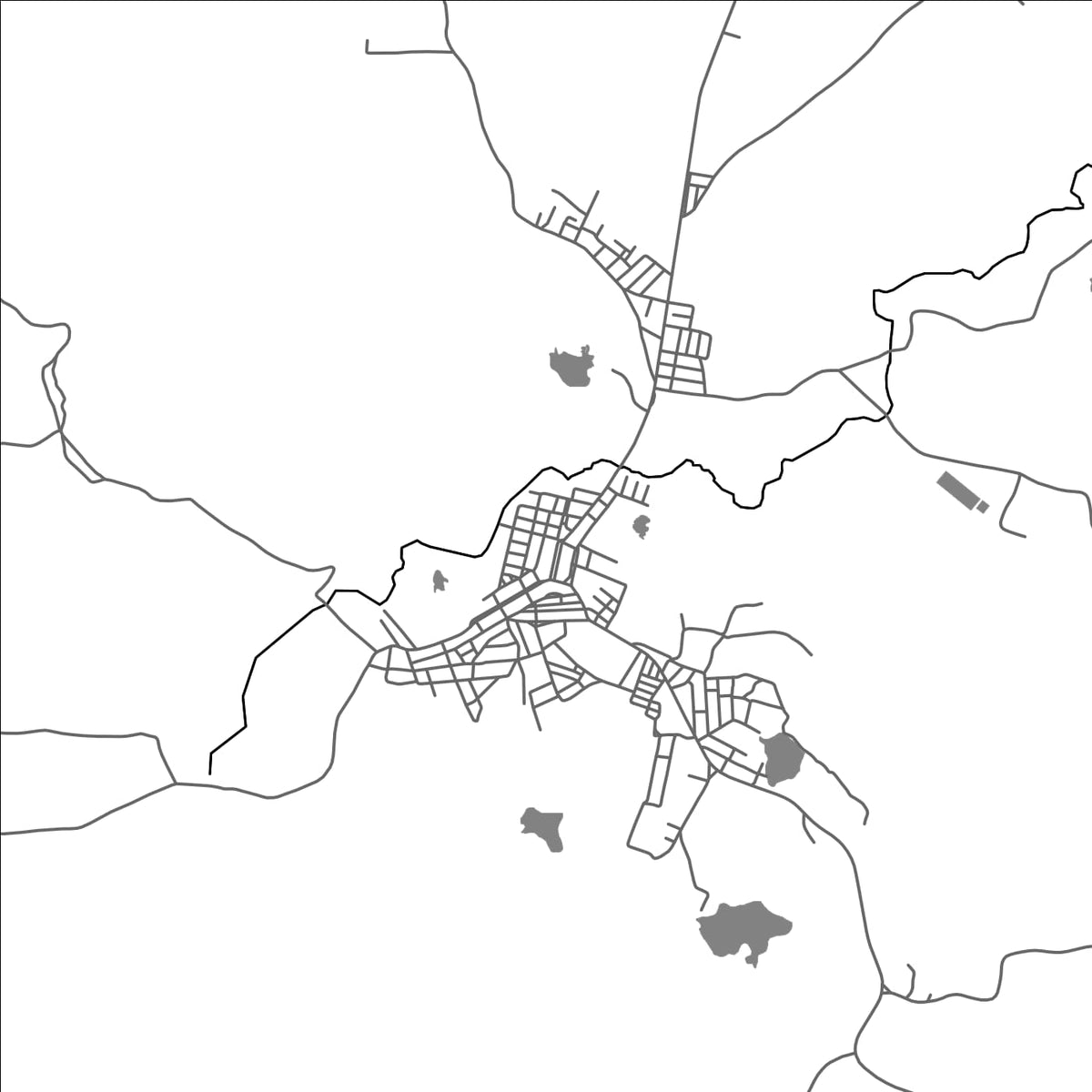 ROAD MAP OF BONITO DE SANTA FE, BRAZIL BY MAPBAKES