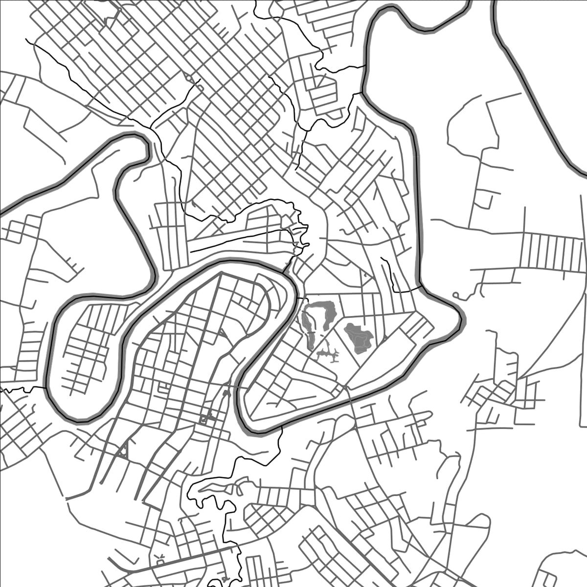 ROAD MAP OF BRASILEIA, BRAZIL BY MAPBAKES