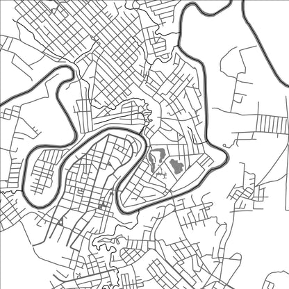 ROAD MAP OF BRASILEIA, BRAZIL BY MAPBAKES