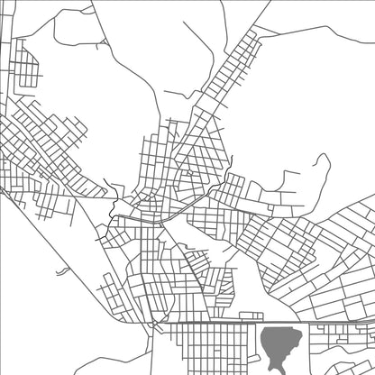 ROAD MAP OF BRASILIA DE MINAS, BRAZIL BY MAPBAKES