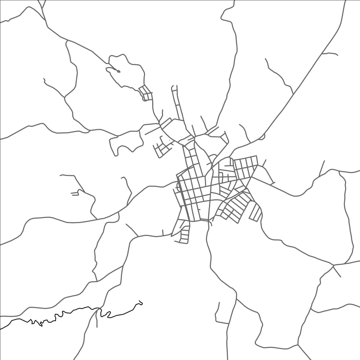 ROAD MAP OF BUENO BRANDAO, BRAZIL BY MAPBAKES