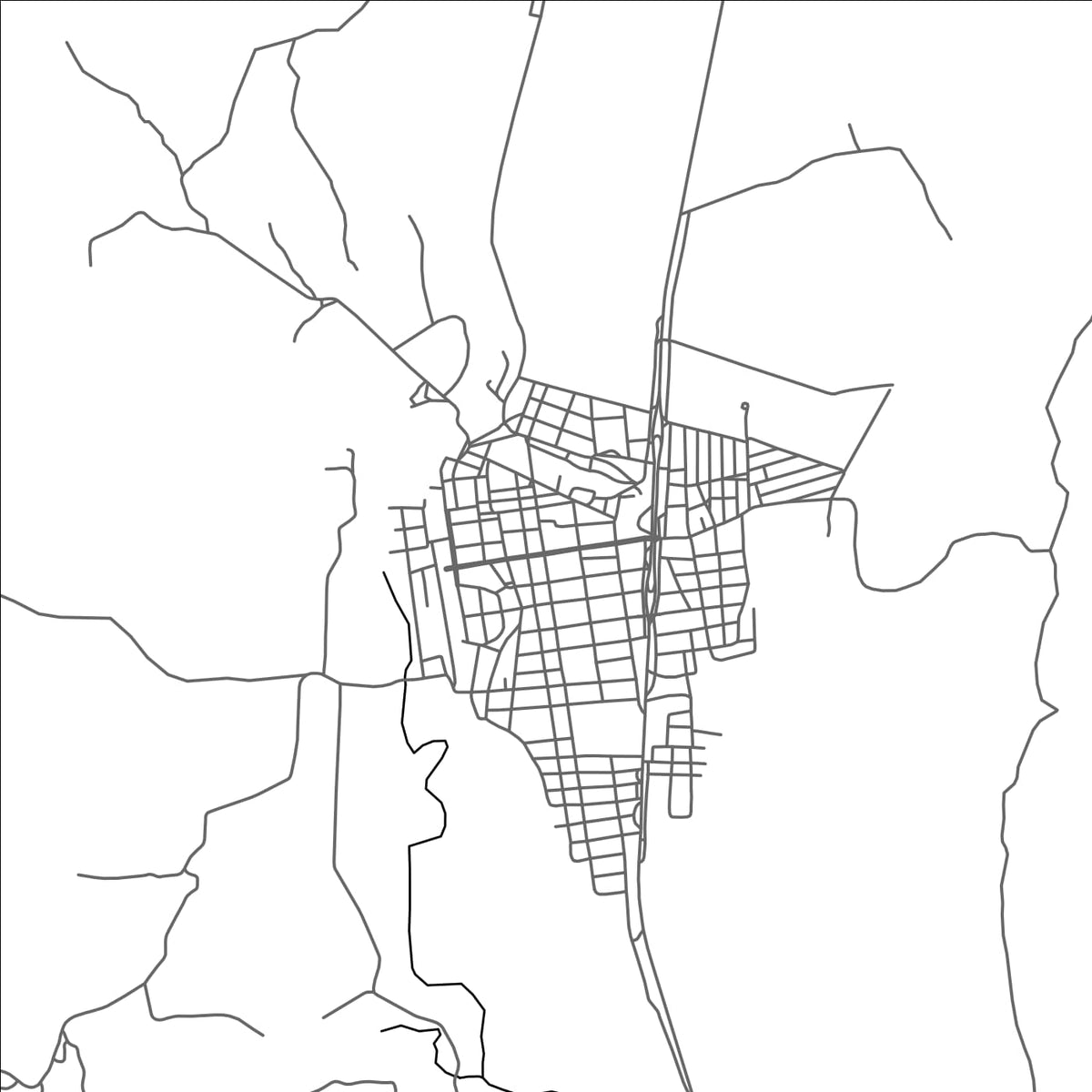 ROAD MAP OF BUENOPOLIS, BRAZIL BY MAPBAKES