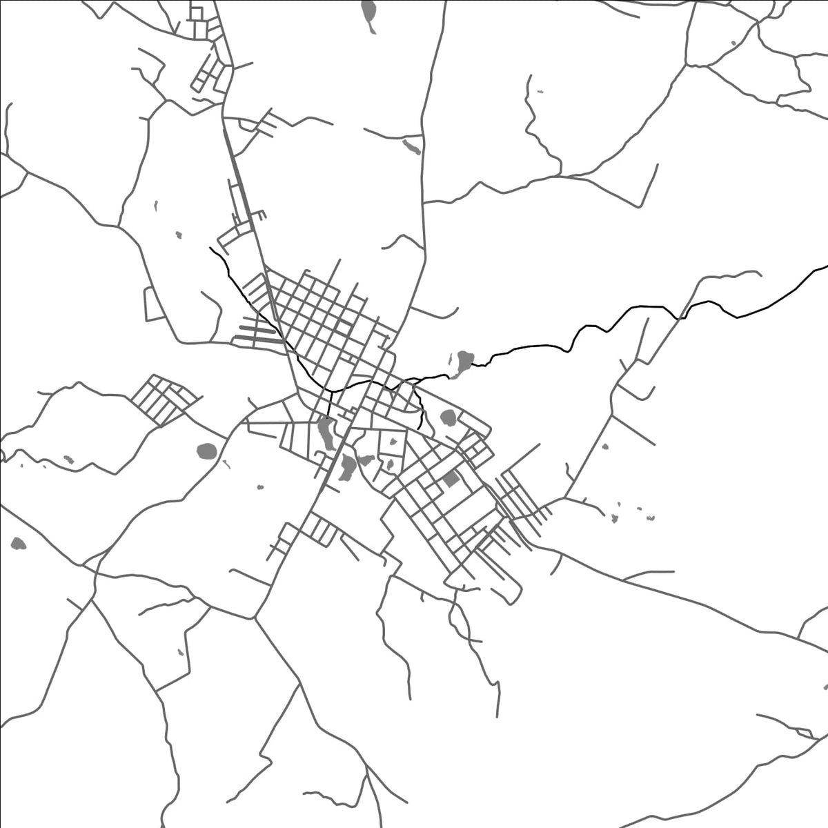 ROAD MAP OF CACIMBA DE DENTRO, BRAZIL BY MAPBAKES