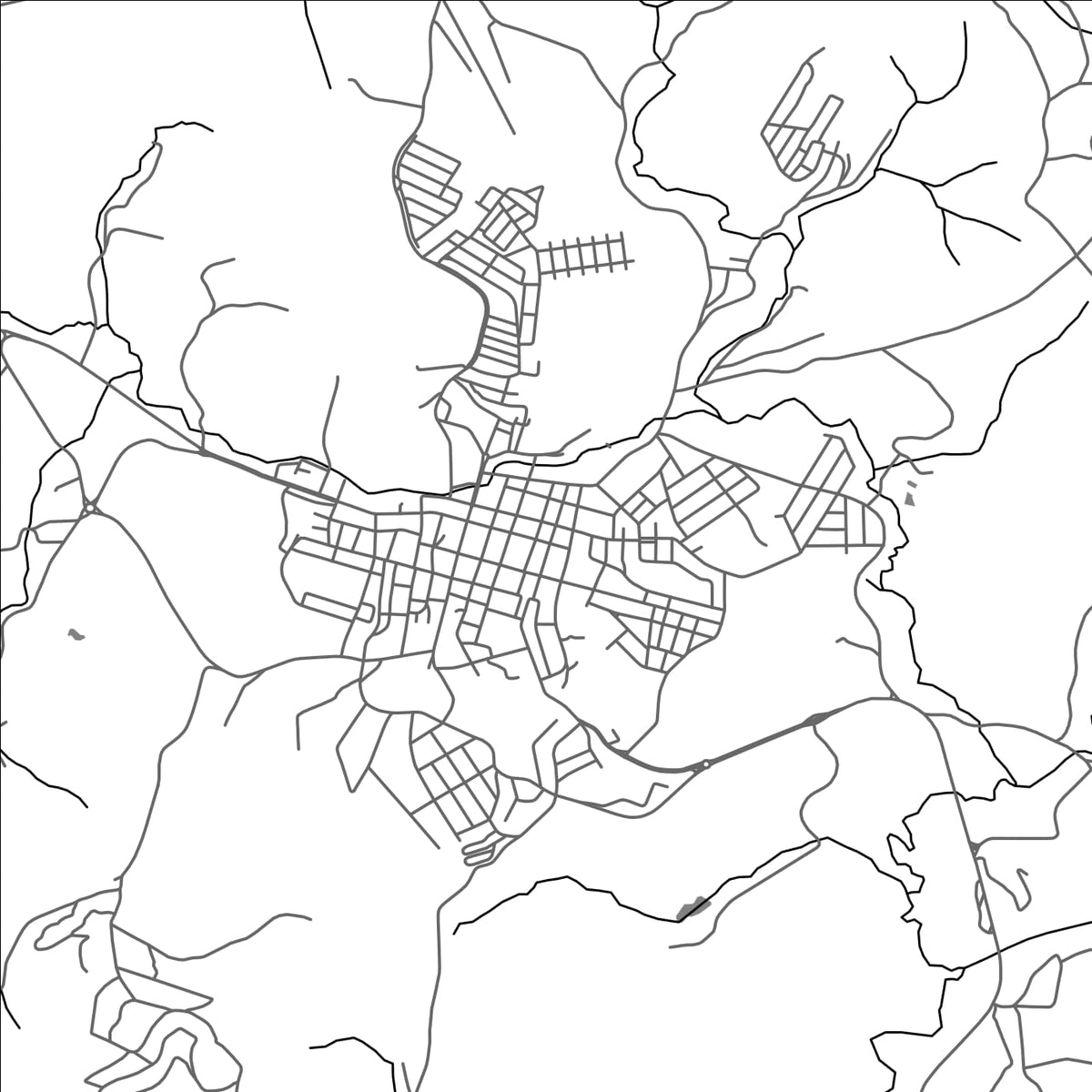 ROAD MAP OF CACONDE, BRAZIL BY MAPBAKES