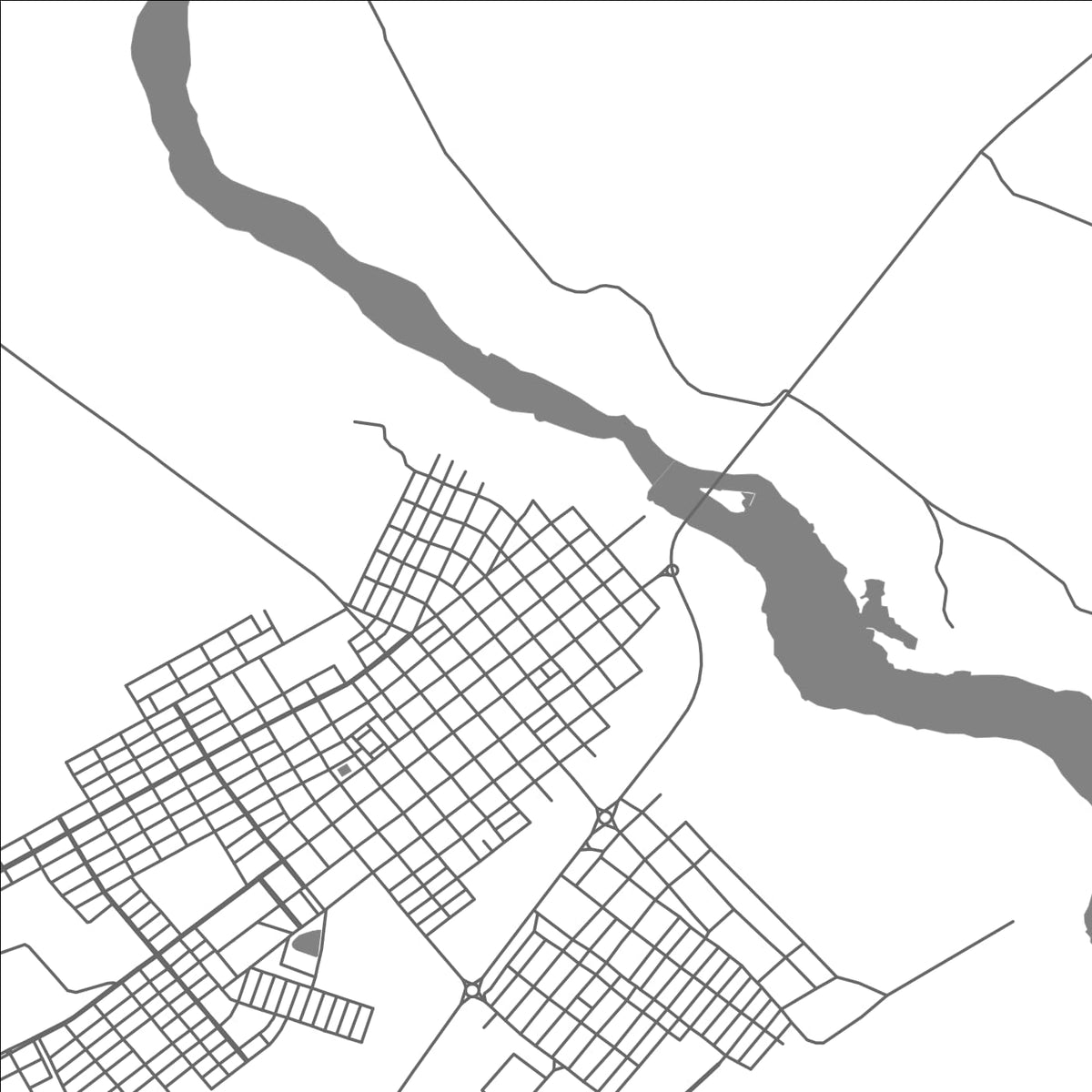 ROAD MAP OF CACU, BRAZIL BY MAPBAKES