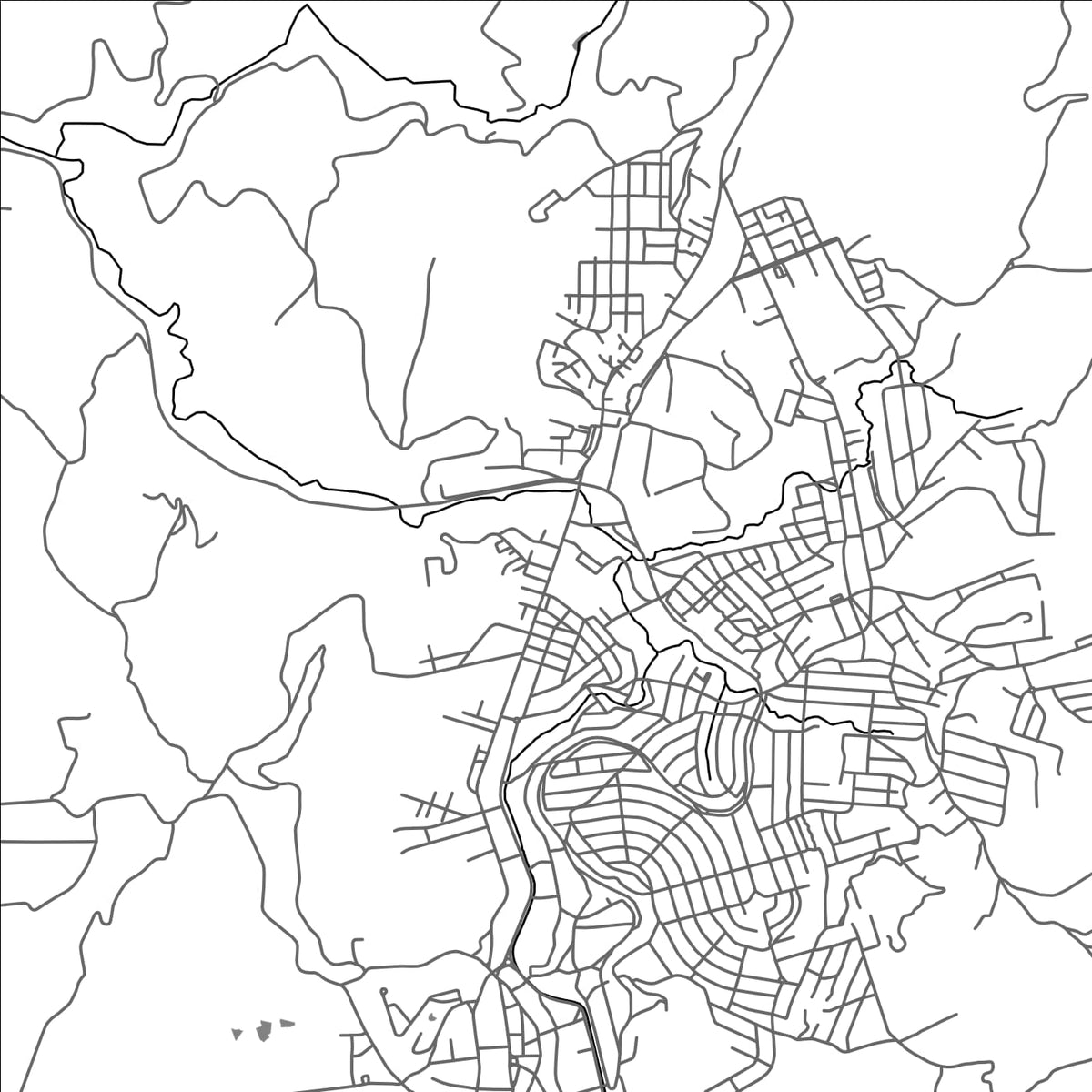 ROAD MAP OF CAETE, BRAZIL BY MAPBAKES