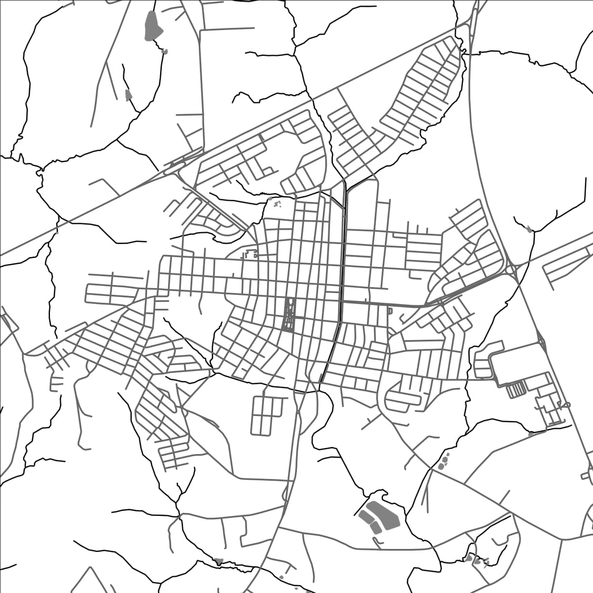 ROAD MAP OF CAJURU, BRAZIL BY MAPBAKES