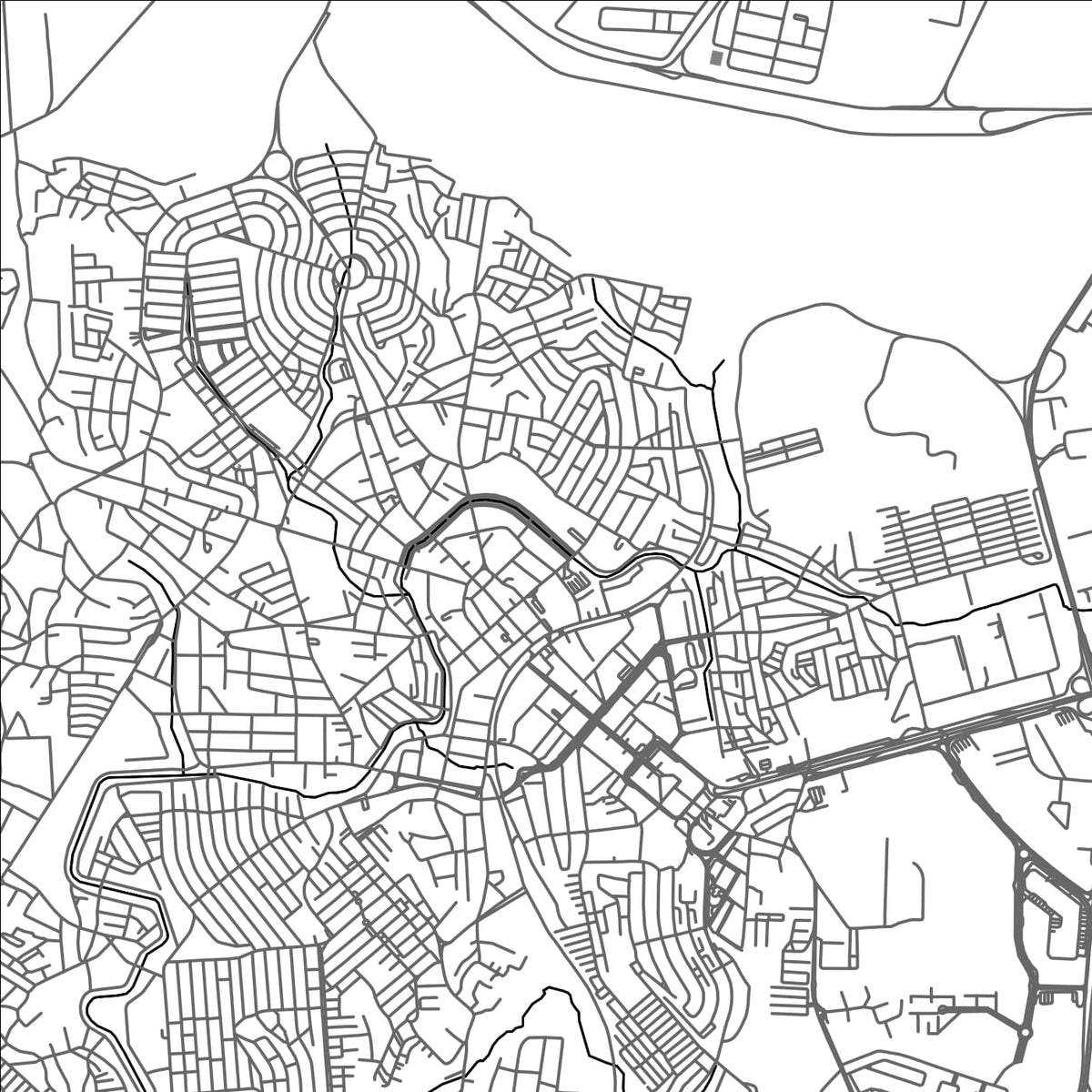 ROAD MAP OF CAMACARI, BRAZIL BY MAPBAKES