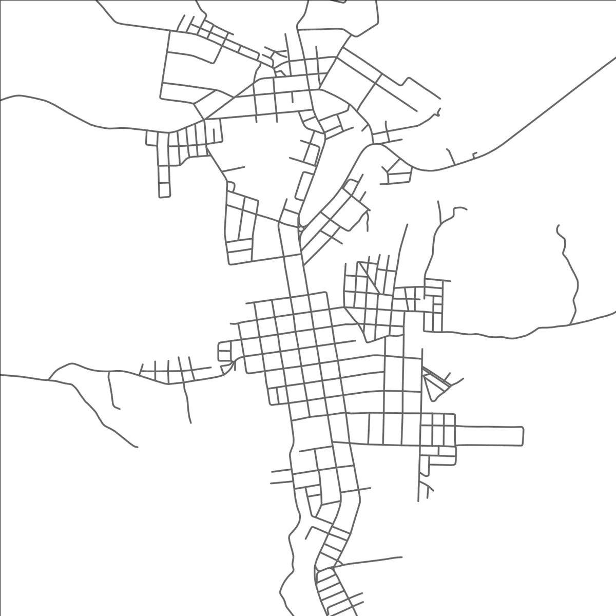 ROAD MAP OF CAMAPUA, BRAZIL BY MAPBAKES