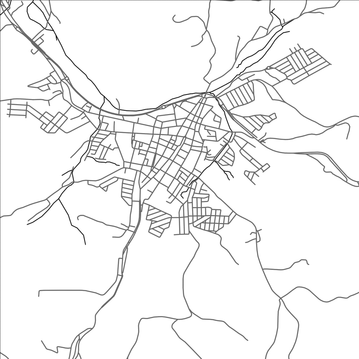 ROAD MAP OF CAMPANHA, BRAZIL BY MAPBAKES