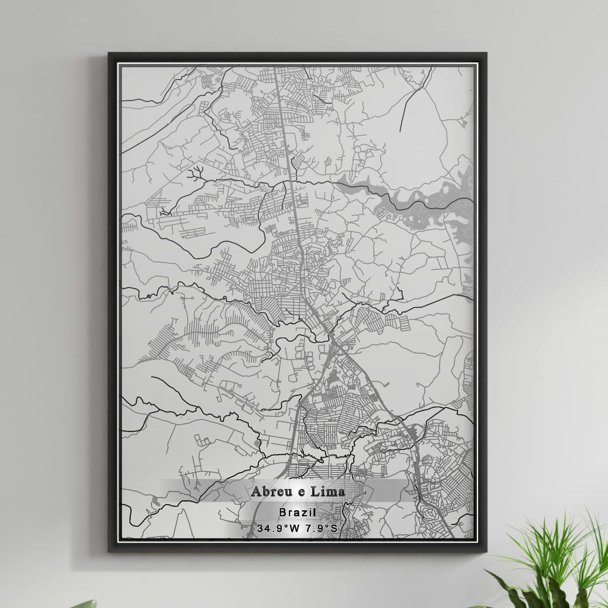 ROAD MAP OF ABREU E LIMA, BRAZIL BY MAPBAKES