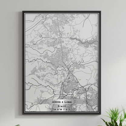 ROAD MAP OF ABREU E LIMA, BRAZIL BY MAPBAKES