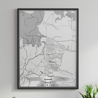 ROAD MAP OF ACARAU, BRAZIL BY MAPBAKES