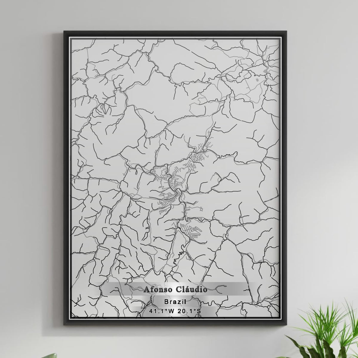 ROAD MAP OF AFONSO CLAUDIO, BRAZIL BY MAPBAKES