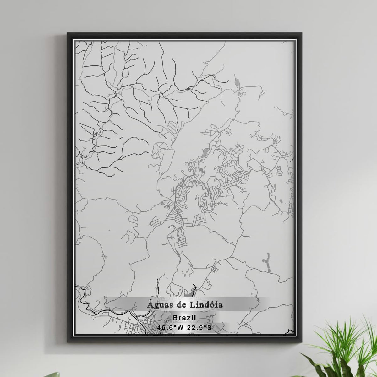 ROAD MAP OF AGUAS DE LINDOIA, BRAZIL BY MAPBAKES