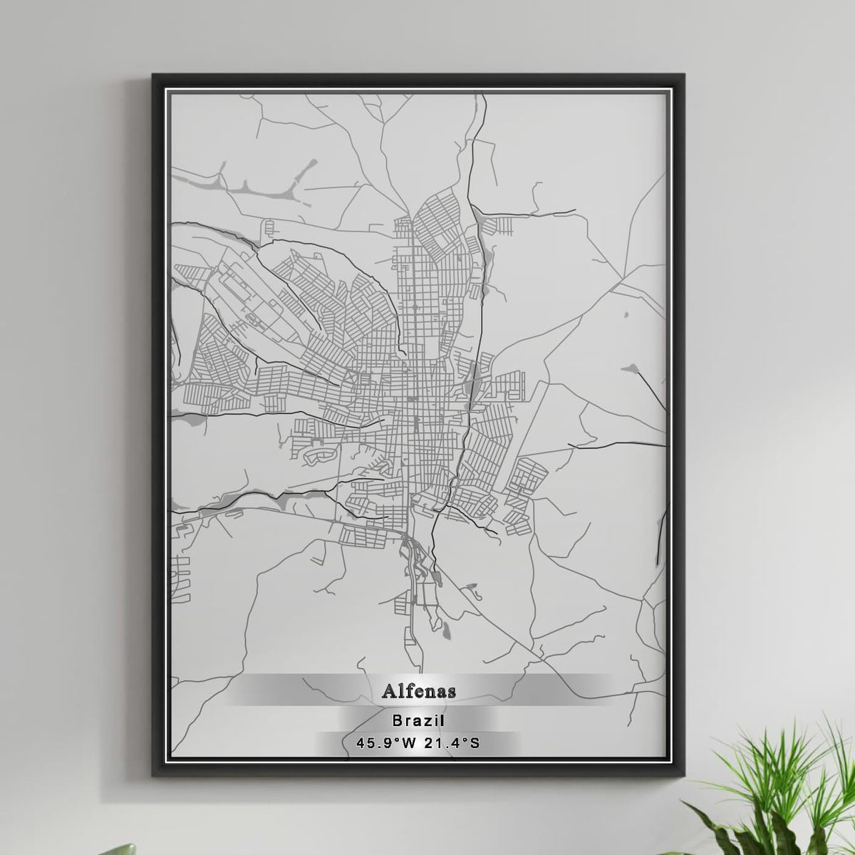 ROAD MAP OF ALFENAS, BRAZIL BY MAPBAKES