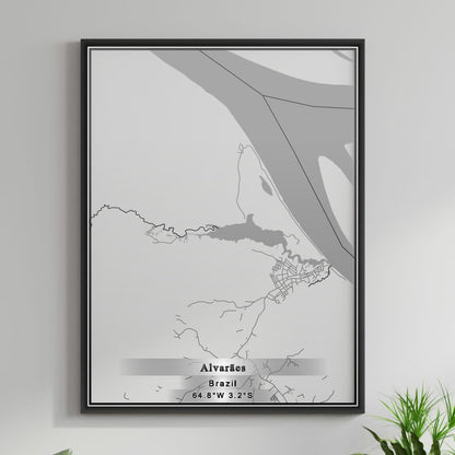 ROAD MAP OF ALVARAES, BRAZIL BY MAPBAKES