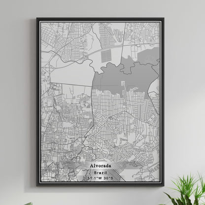 ROAD MAP OF ALVORADA, BRAZIL BY MAPBAKES