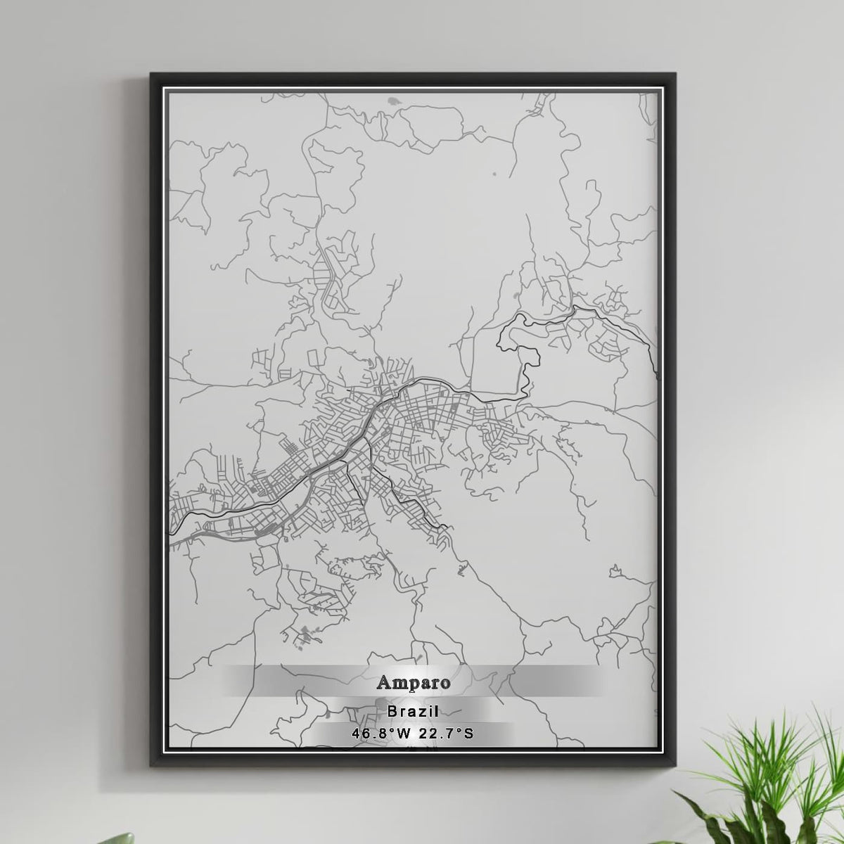 ROAD MAP OF AMPARO, BRAZIL BY MAPBAKES