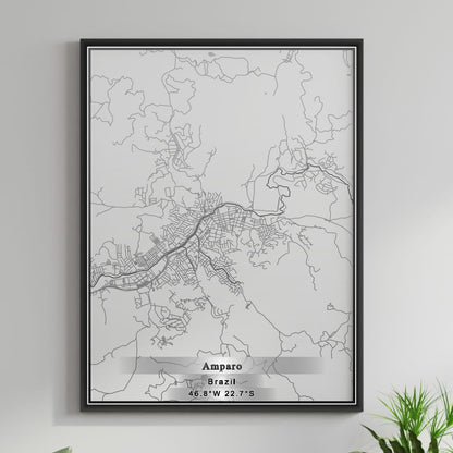 ROAD MAP OF AMPARO, BRAZIL BY MAPBAKES