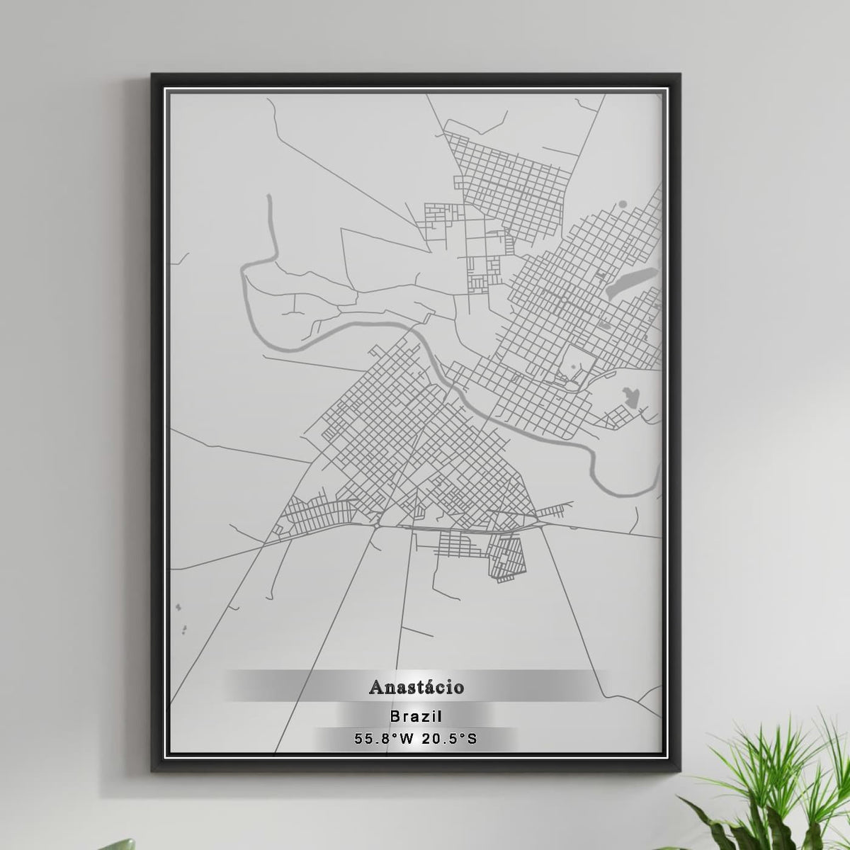 ROAD MAP OF ANASTACIO, BRAZIL BY MAPBAKES