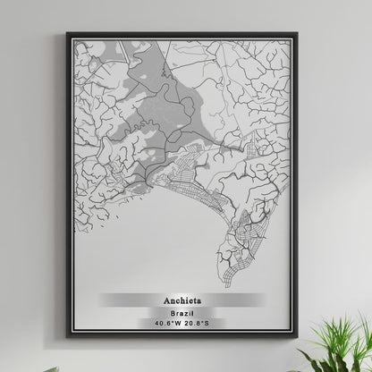ROAD MAP OF ANCHIETA, BRAZIL BY MAPBAKES