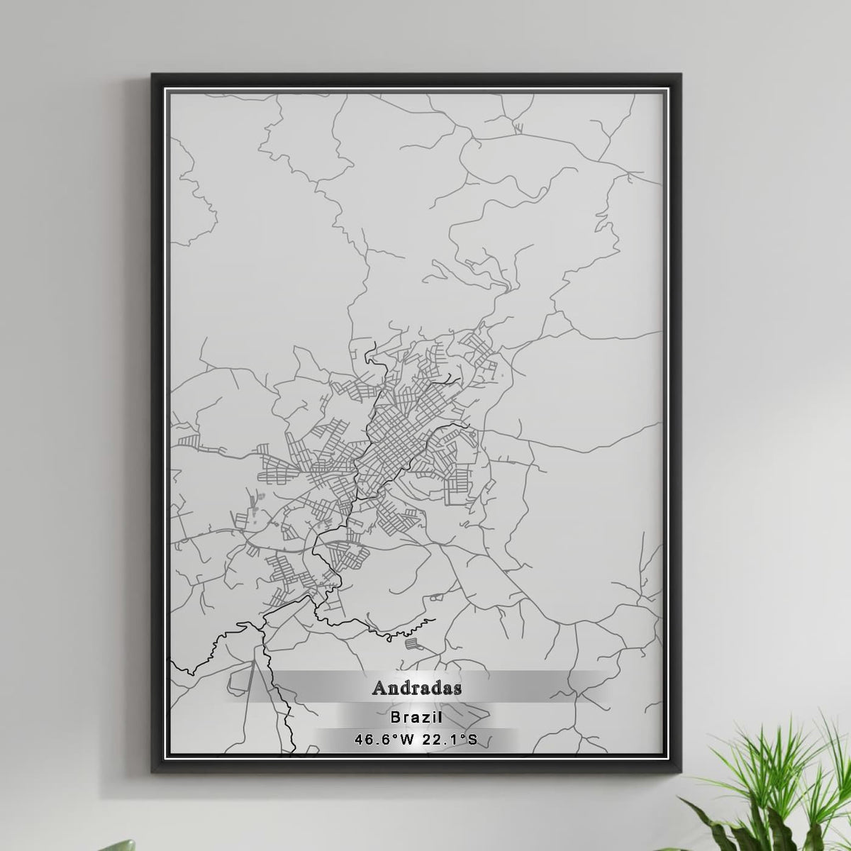ROAD MAP OF ANDRADAS, BRAZIL BY MAPBAKES