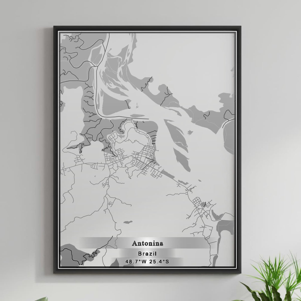 ROAD MAP OF ANTONINA, BRAZIL BY MAPBAKES