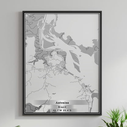 ROAD MAP OF ANTONINA, BRAZIL BY MAPBAKES